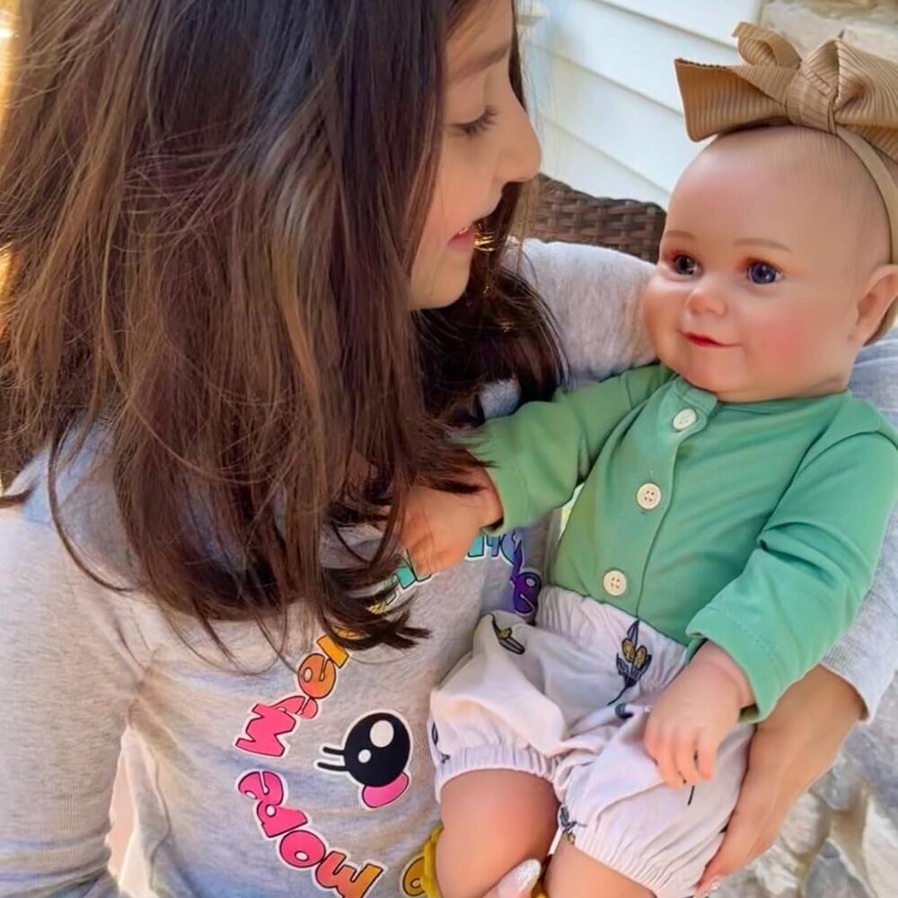 🆕20Inch Realistic Soft Vinyl With Weighted Cloth Body Elmer Girl Reborn Baby